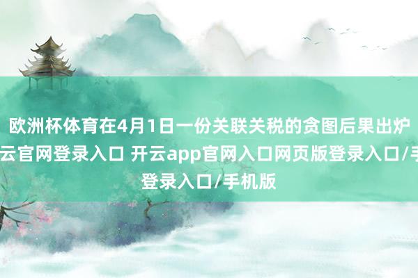 欧洲杯体育在4月1日一份关联关税的贪图后果出炉后-开云官网登录入口 开云app官网入口网页版登录入口/手机版