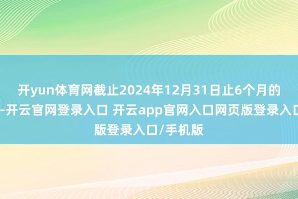 开yun体育网截止2024年12月31日止6个月的中期功绩-开云官网登录入口 开云app官网入口网页版登录入口/手机版