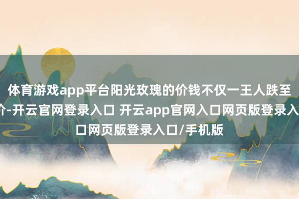 体育游戏app平台阳光玫瑰的价钱不仅一王人跌至历史最廉价-开云官网登录入口 开云app官网入口网页版登录入口/手机版