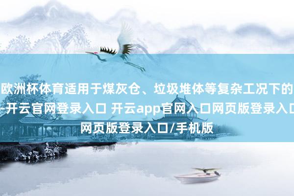 欧洲杯体育适用于煤灰仓、垃圾堆体等复杂工况下的相连测量-开云官网登录入口 开云app官网入口网页版登录入口/手机版